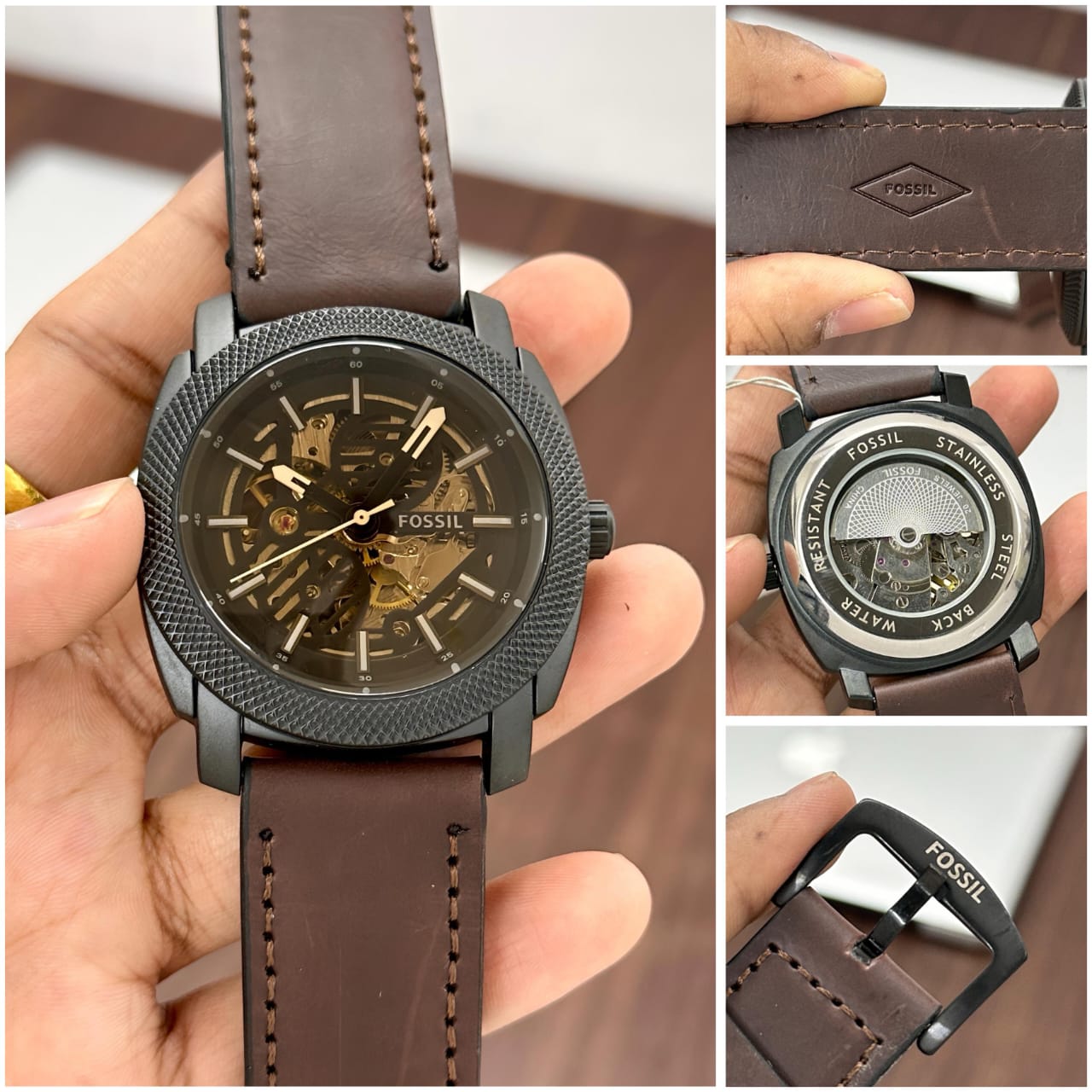 Fossil Townsman Automatic Skeleton Dial – Brown Leather Strap