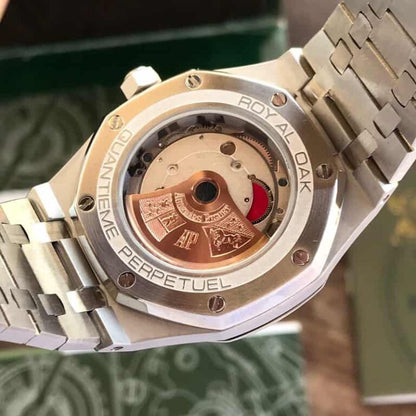 Audemars Piguet Perpetual Calendar Open Worked Silver Green Dial Automatic Mens Watch