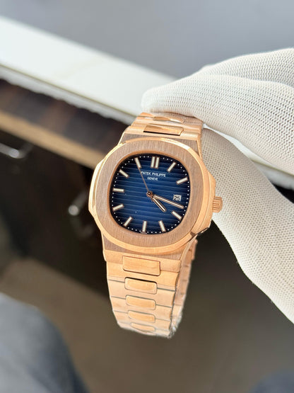 Patek Philippe Nautilus – Rose Gold with Blue Dial
