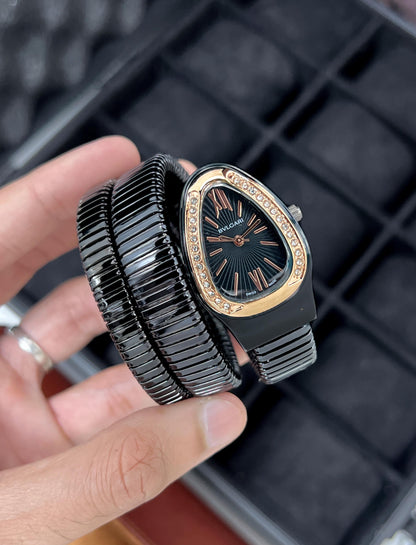 Bvlgari Serpenti Tubogas – Black & Gold | Women's Luxury Watch