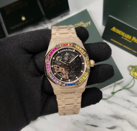 Audemars Piguet Royal Oak – With Rainbow Bezel
