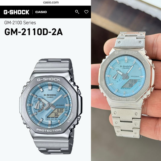 G-Shock GM2100 Tiffany Blue Metal Watch