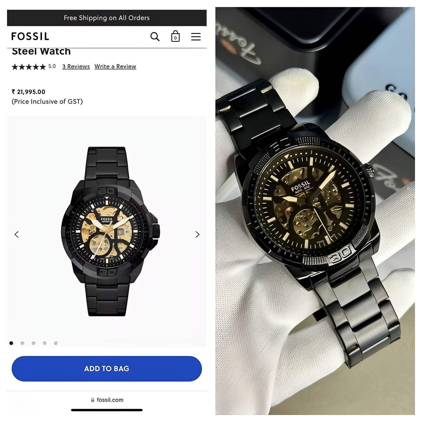 Fossil Bronson Fully Automatic