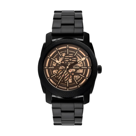 Fossil Machine Automatic Black Stainless Steel Watch