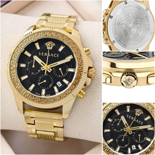 Versace Greca Chronograph Watch