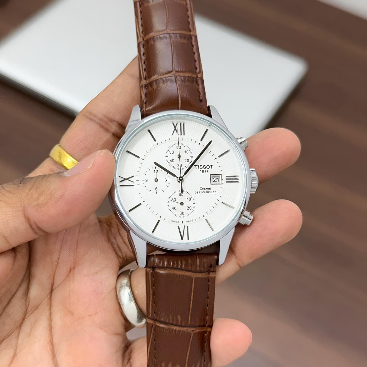 Tissot 1853 Chronograph Leather Strap Watch
