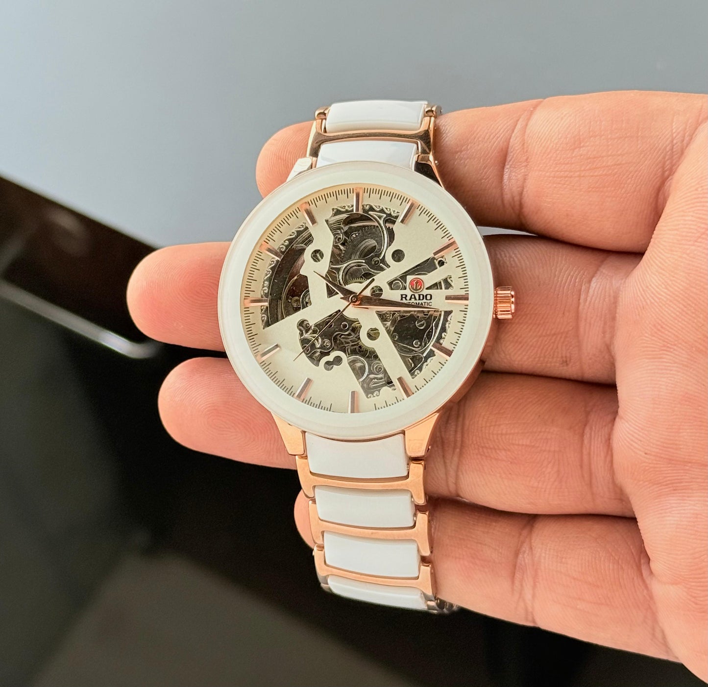 Rado Centrix Automatic Open Heart Ceramic Watch