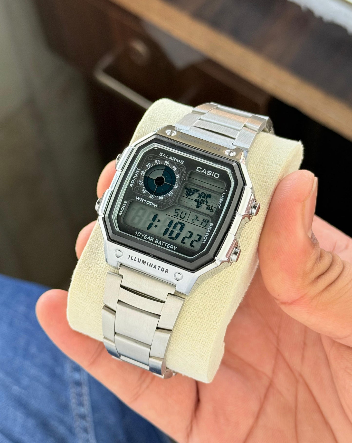 Casio Royale AE-1200WHD-1AV World Time Digital Watch