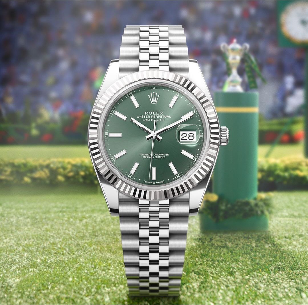 Rolex Oyster Perpetual DateJust Mint Green Watch for Men