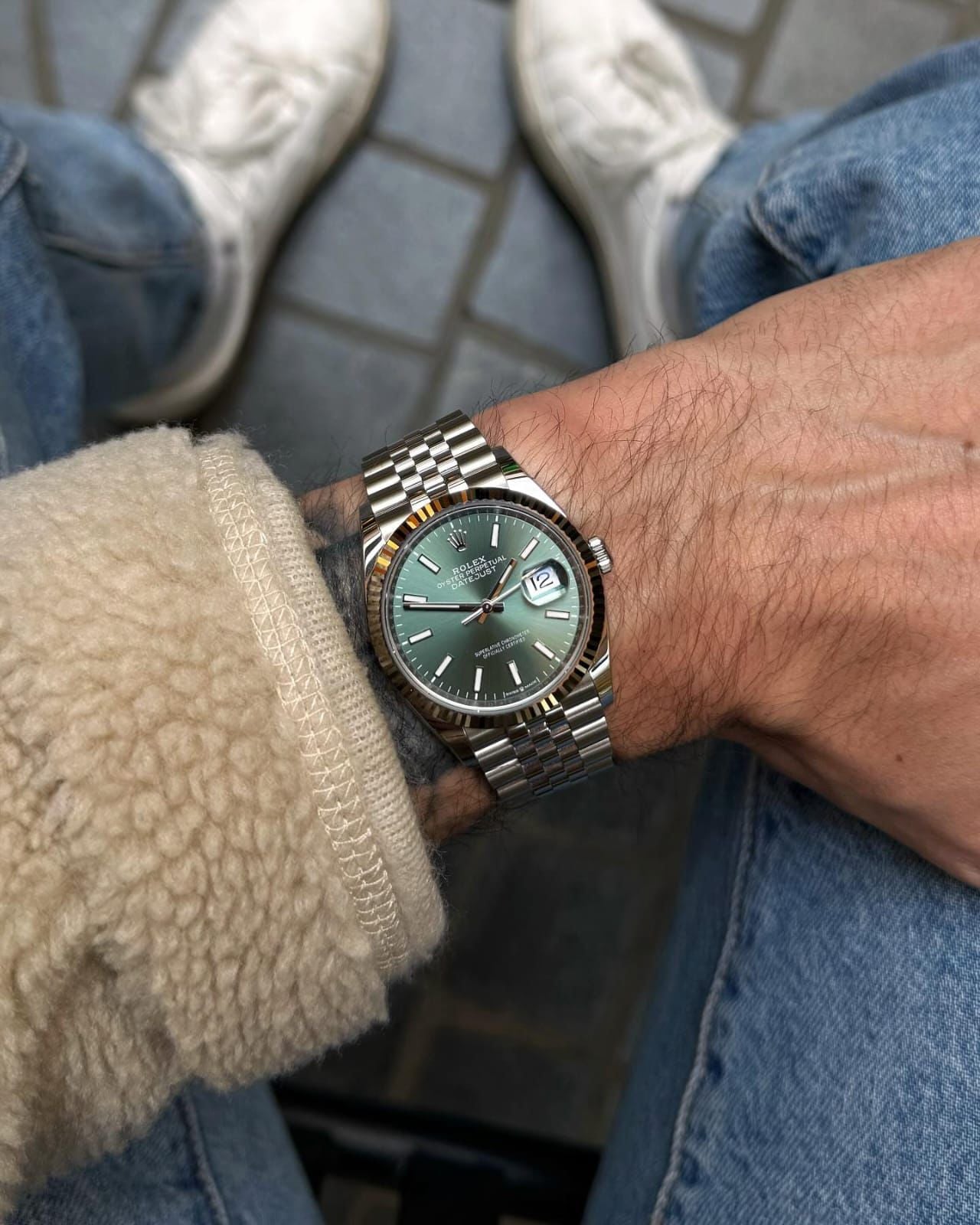 Rolex Oyster Perpetual DateJust Mint Green Watch for Men