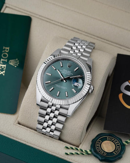 Rolex Oyster Perpetual DateJust Mint Green Watch for Men