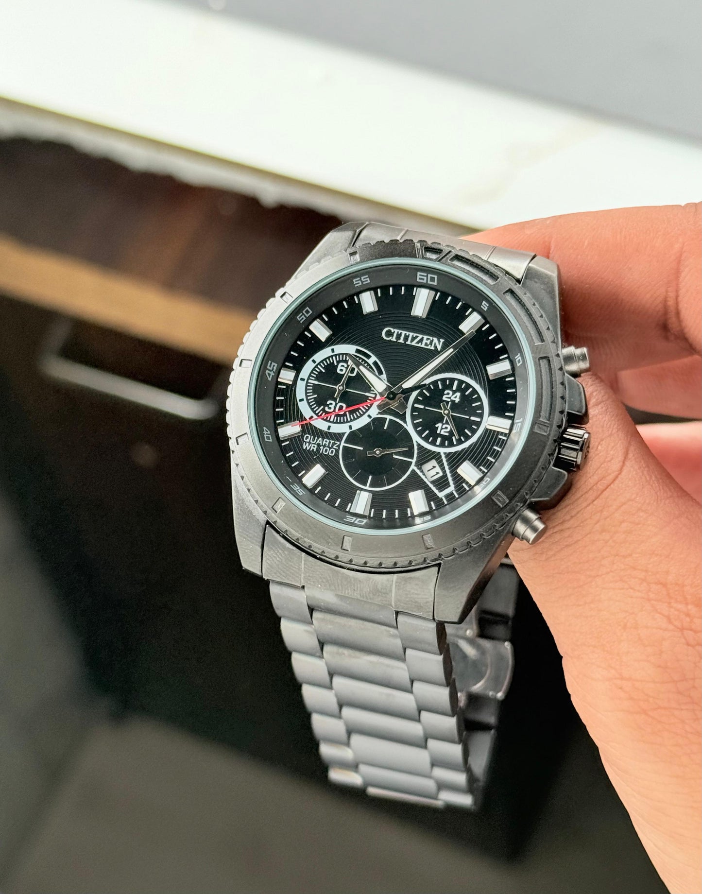 Citizen Super Steel Chronograph Watch for Men