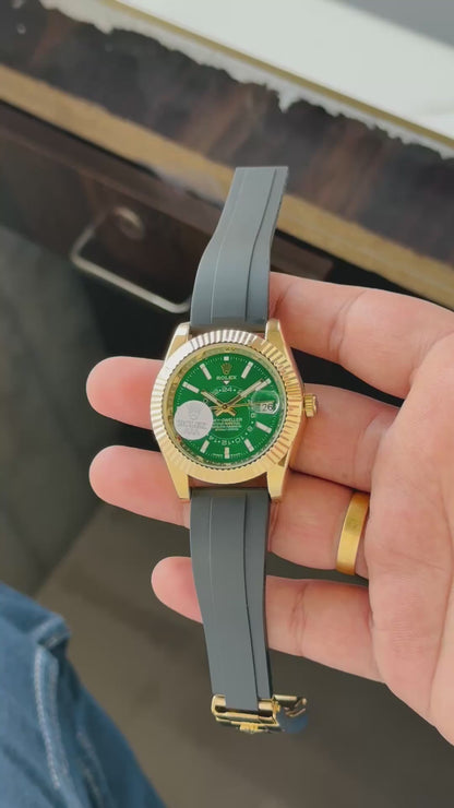 Rolex Sky-Dweller Green Dial Automatic Watch for Men