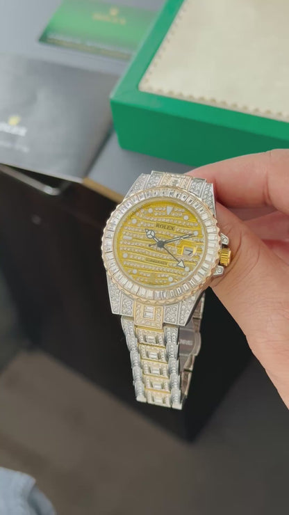 Rolex Super Submariner Date Diamond Watch for Men