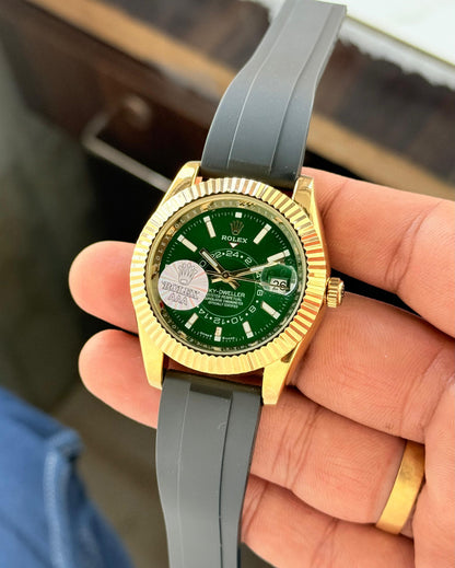 Rolex Sky-Dweller Green Dial Automatic Watch for Men