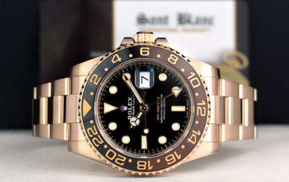 Rolex Gmt Master Rosegold Gold Black Metal Virat Watch