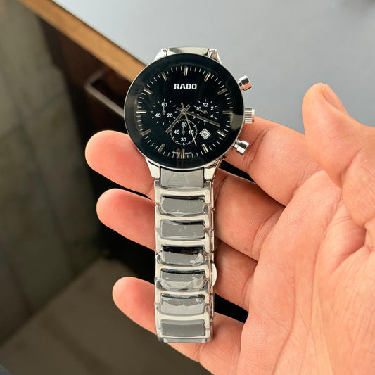 Rado Centrix White-Gold Ceramic Chronograph Watch for Men